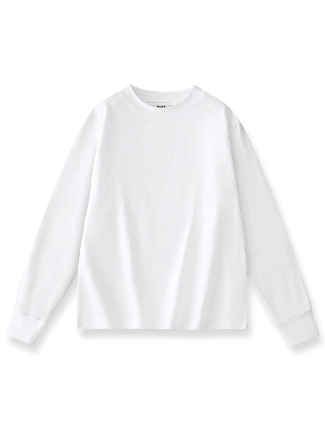 スラブコットン素材のベーシック長袖Tシャツ
