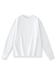 スラブコットン素材のベーシック長袖Tシャツ