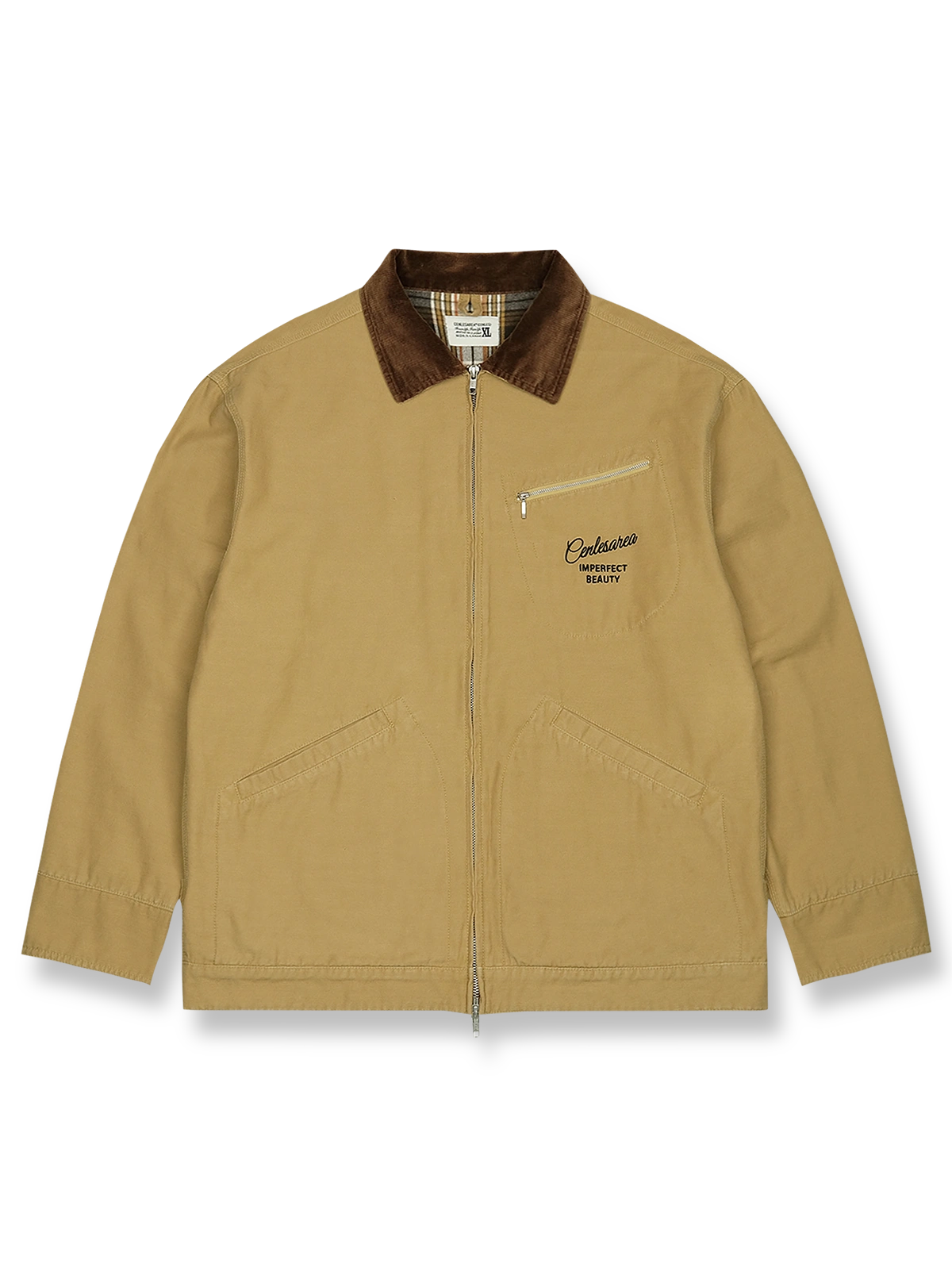 竹節柄デトロイトジャケット。