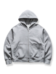 シンプルな無地フルジップパーカー