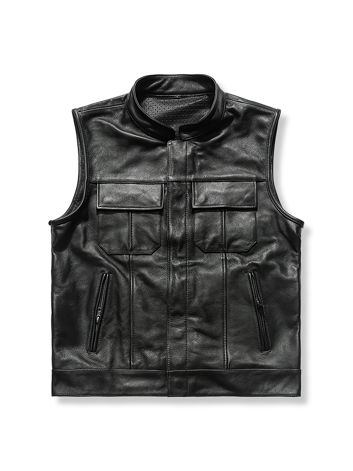 『サンズ・オブ・アナーキー』から着想を得たトップグレイン牛革製バイカーベスト