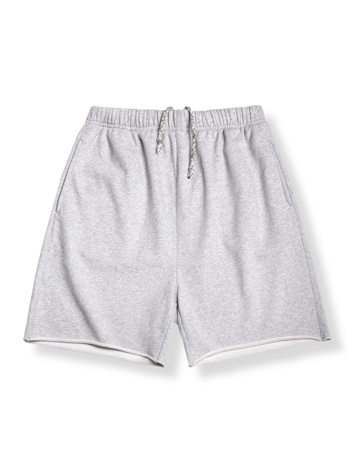 スプラッタグレーのロールアップ仕様スウェットパンツ