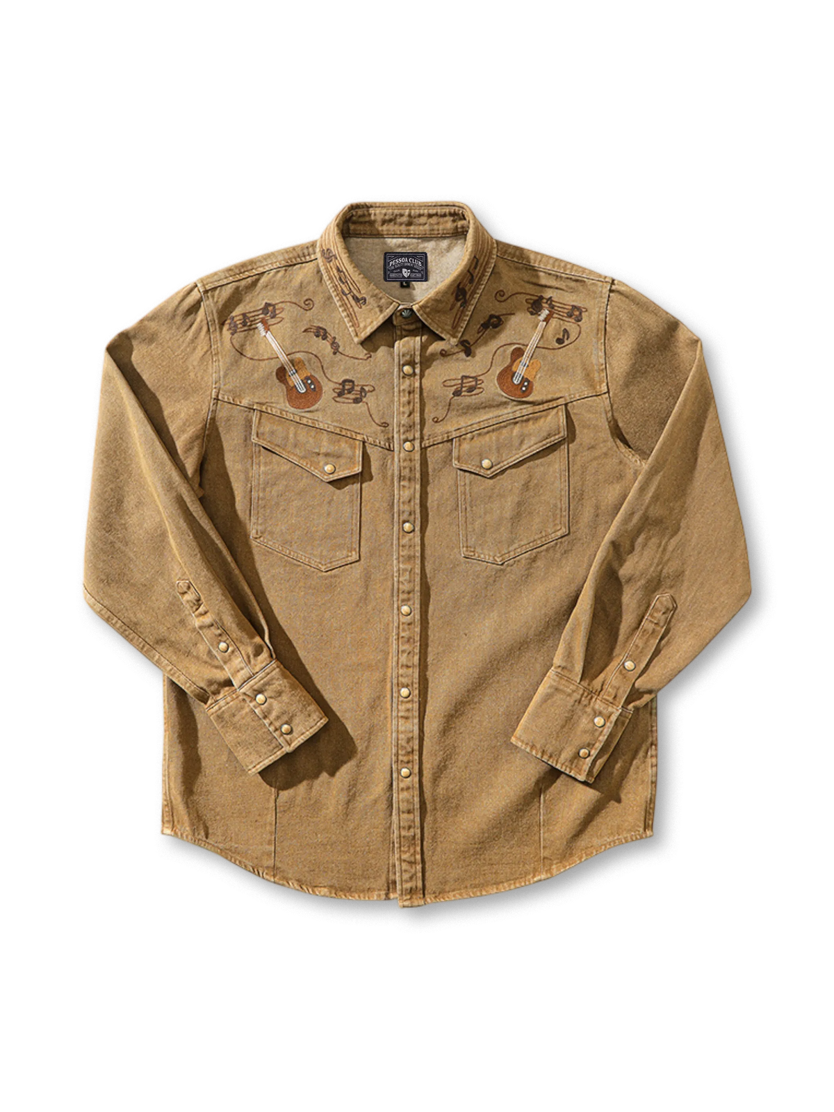 SRVテキサスフラッド刺繍ウエスタンシャツ全体像