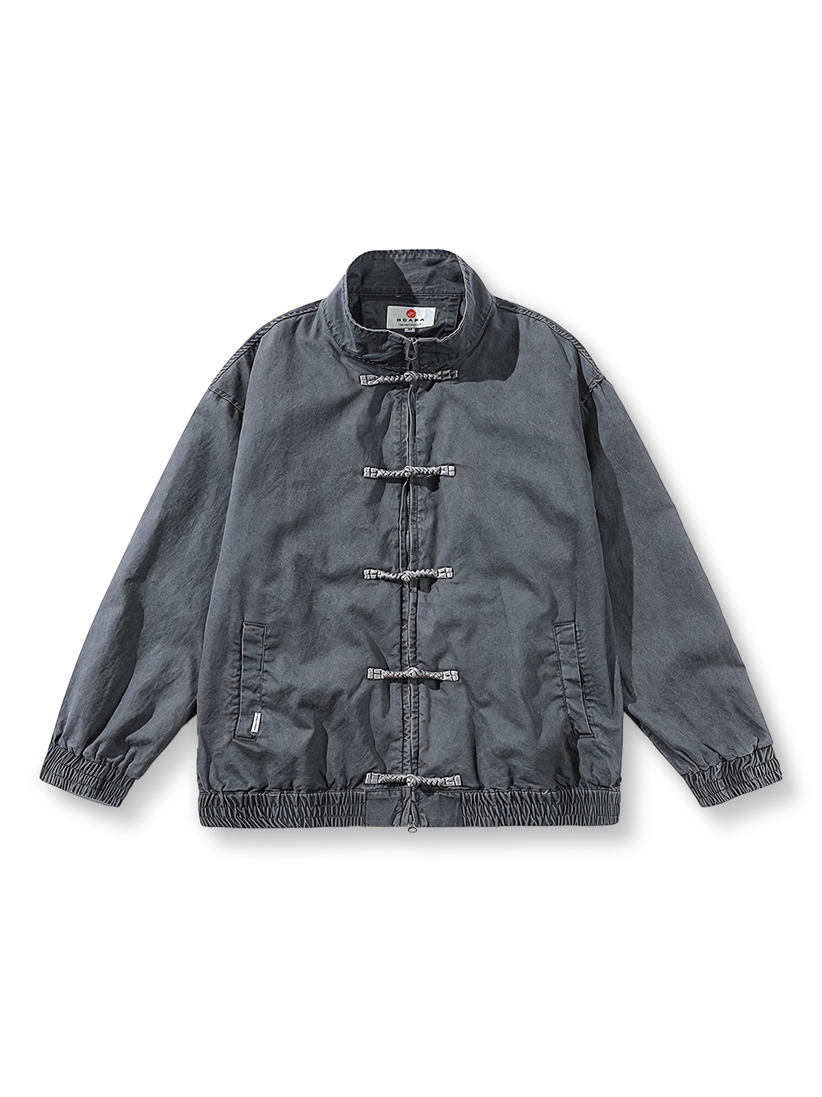 チャイナボタン付きスタンドカラージャケット