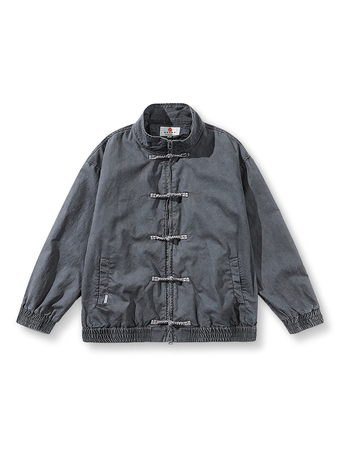 チャイナボタン付きスタンドカラージャケット