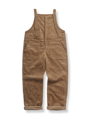 ストレートシルエットのコーデュロイオーバーオール