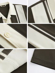 ストライプパネルキューバカラーシャツ