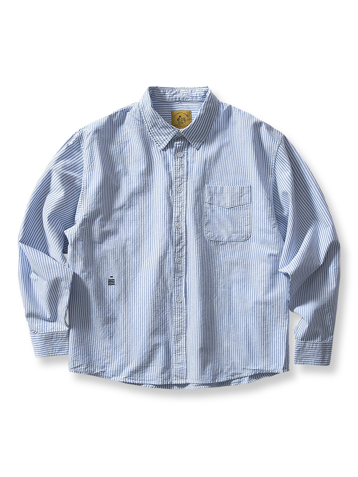 ストライプ柄オックスフォードシャツ