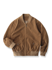 スエード風素材のベースボールジャケット