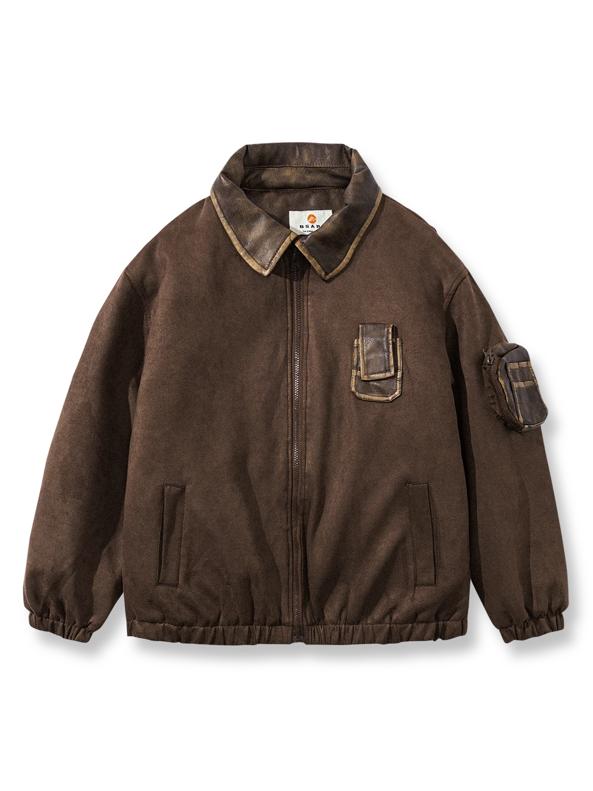 スエード調素材と多ポケット仕様の中綿ジャケット