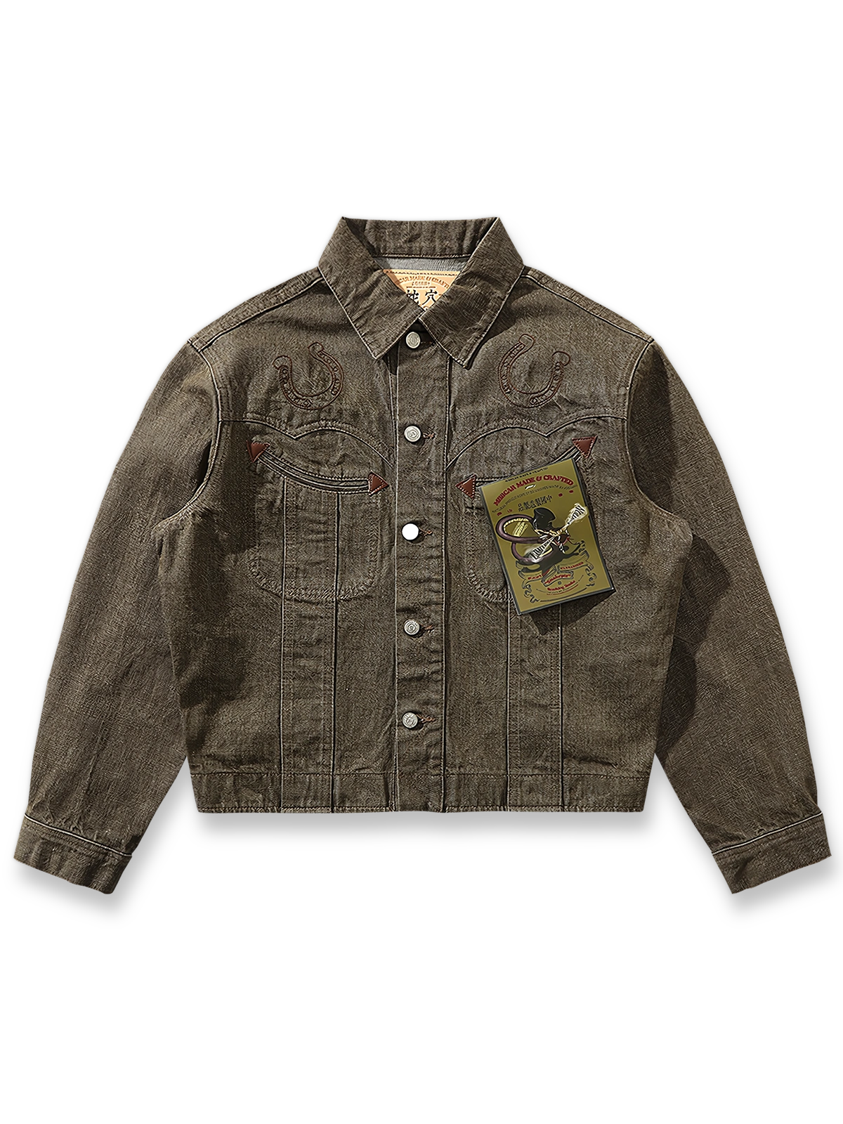 硫化染めセルビッジデニムのライダースジャケット