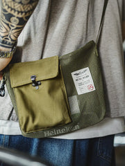 ツインポケットタクティカルメッシュショルダーバッグ