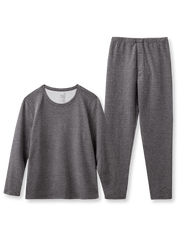 3.0バージョンの定織ツートン杢糸と起毛加工を施した保温インナーセット。