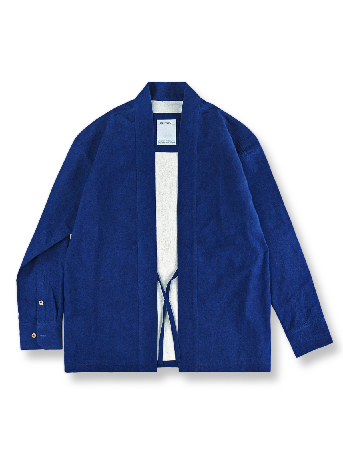 藍染めの三色はんてんジャケット