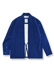 藍染めの三色はんてんジャケット