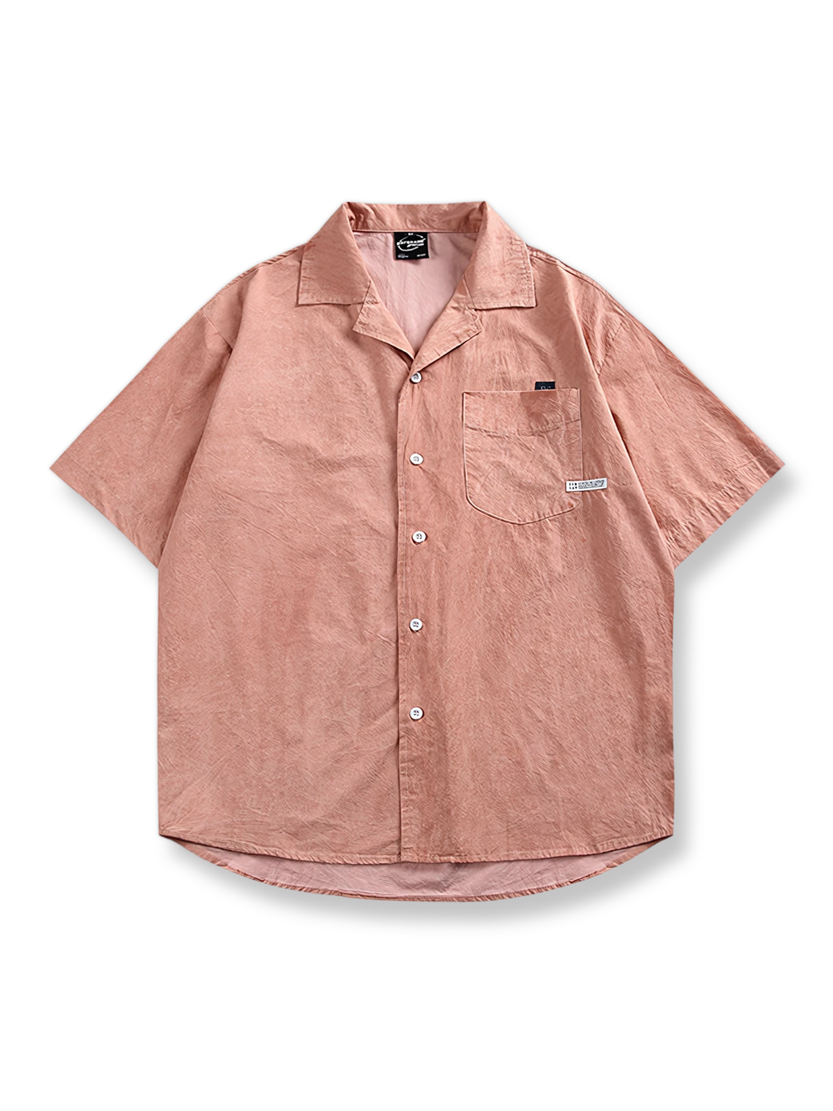 タイダイウォッシュが施されたリラックスフィットのキューバカラーシャツ。