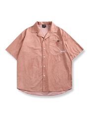 タイダイウォッシュが施されたリラックスフィットのキューバカラーシャツ。