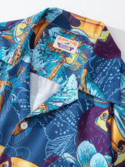 トゥーカンフローラルオープンカラーシャツ