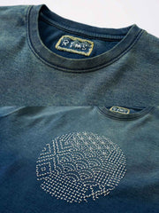 インディゴダイ刺し子アートTシャツ