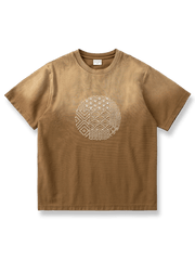 製品画像: インディゴダイ刺し子アートルーズフィットTシャツの全体展示画像