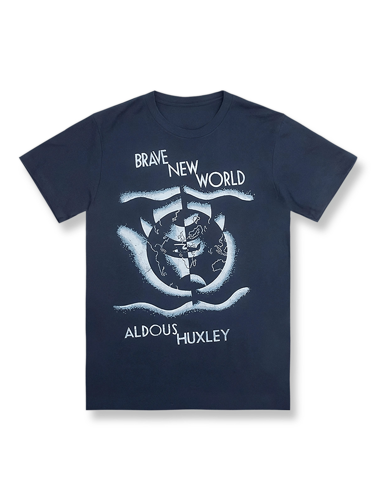 製品画像: アルドゥス・ハクスリー『すばらしい新世界』Tシャツ正面図