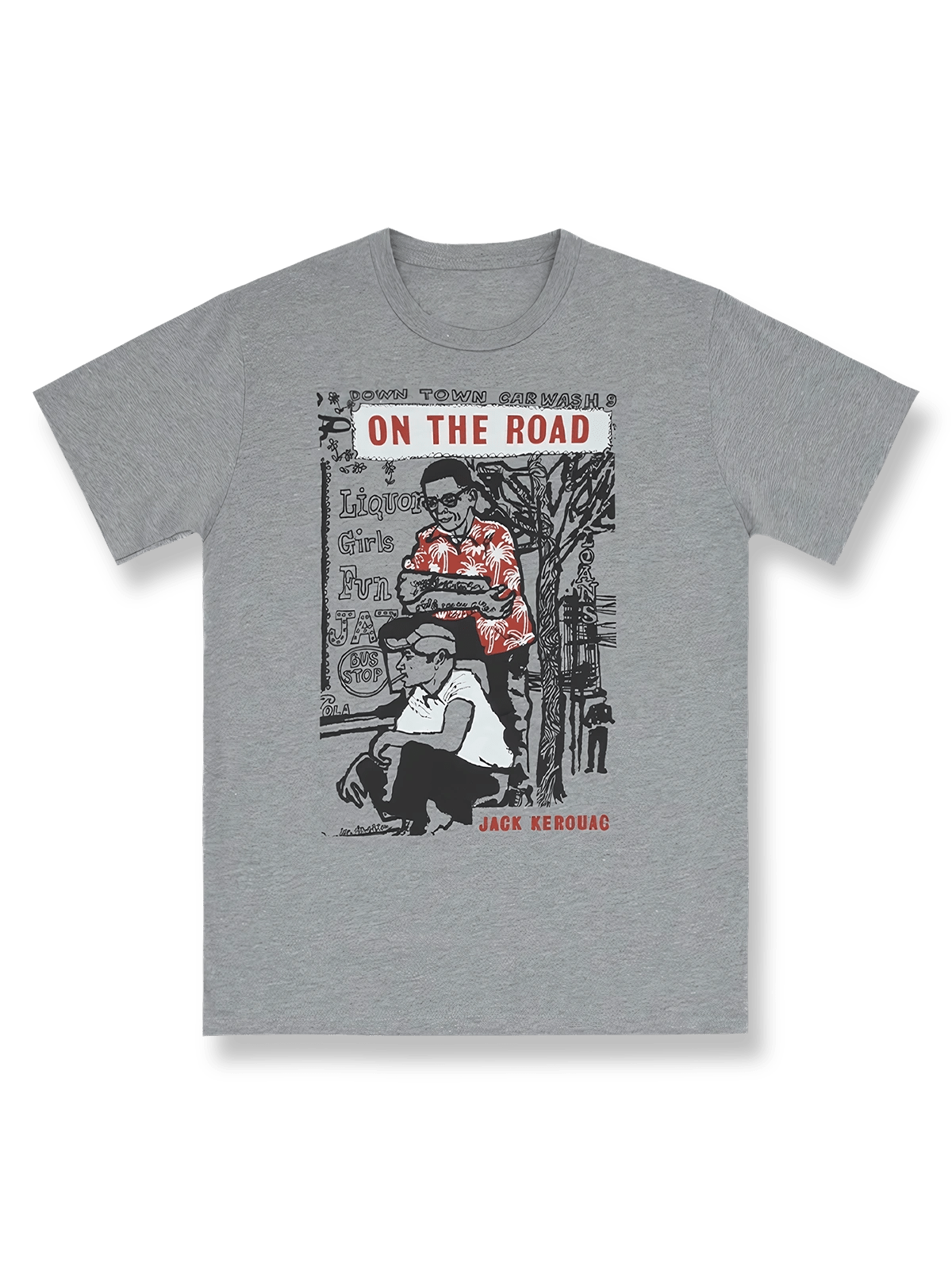 製品画像: ケルアック『オン・ザ・ロード』Tシャツ正面図