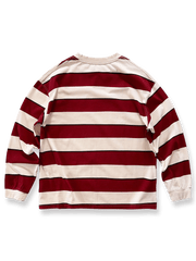 ヘビーウェイトクルーネックワイドストライプ長袖Tシャツ 全体画像