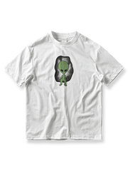 クール＆抗菌グレイプリントヴィンテージウォッシュ半袖Tシャツ全体図