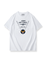 アメリカンレトロ空軍エンブレムプリントTシャツの正面画像