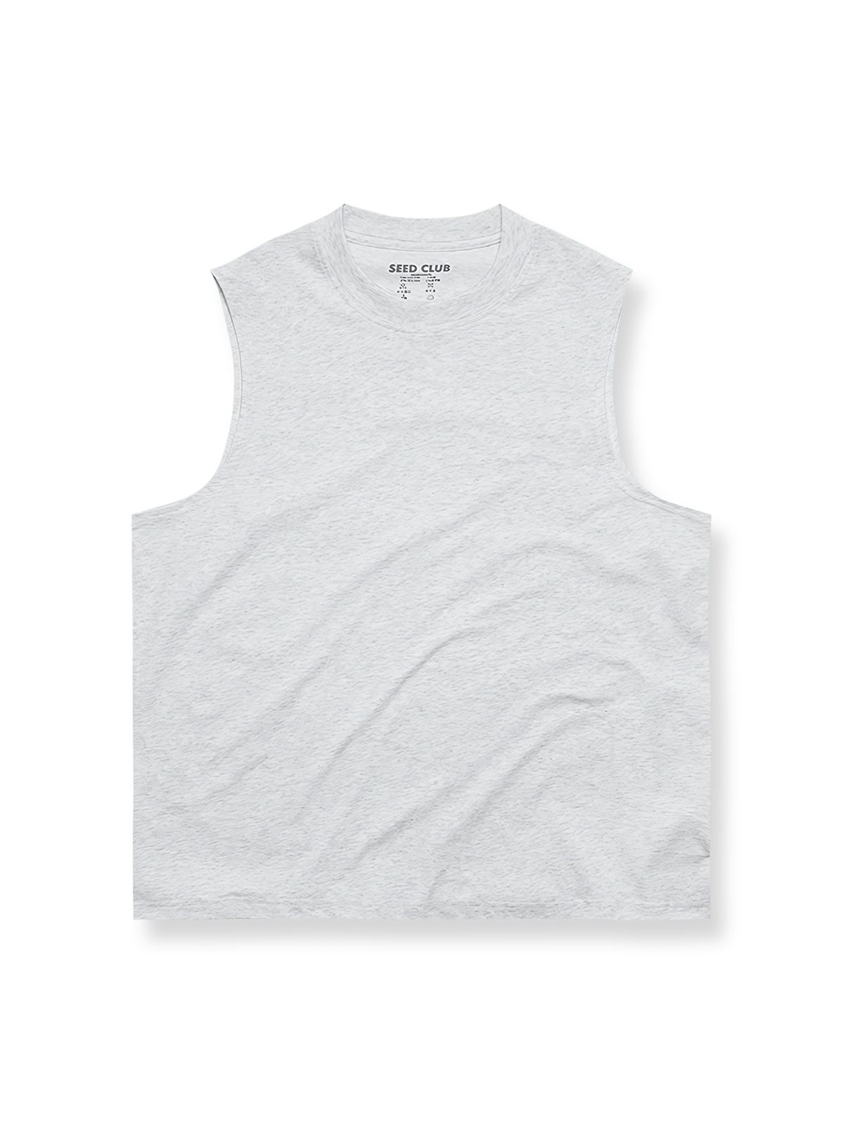 超快適ソロナ長繊維コットン混紡ノースリーブTシャツ正面図