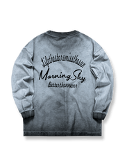 グラデーション アルファベットプリント長袖Tシャツ全体画像