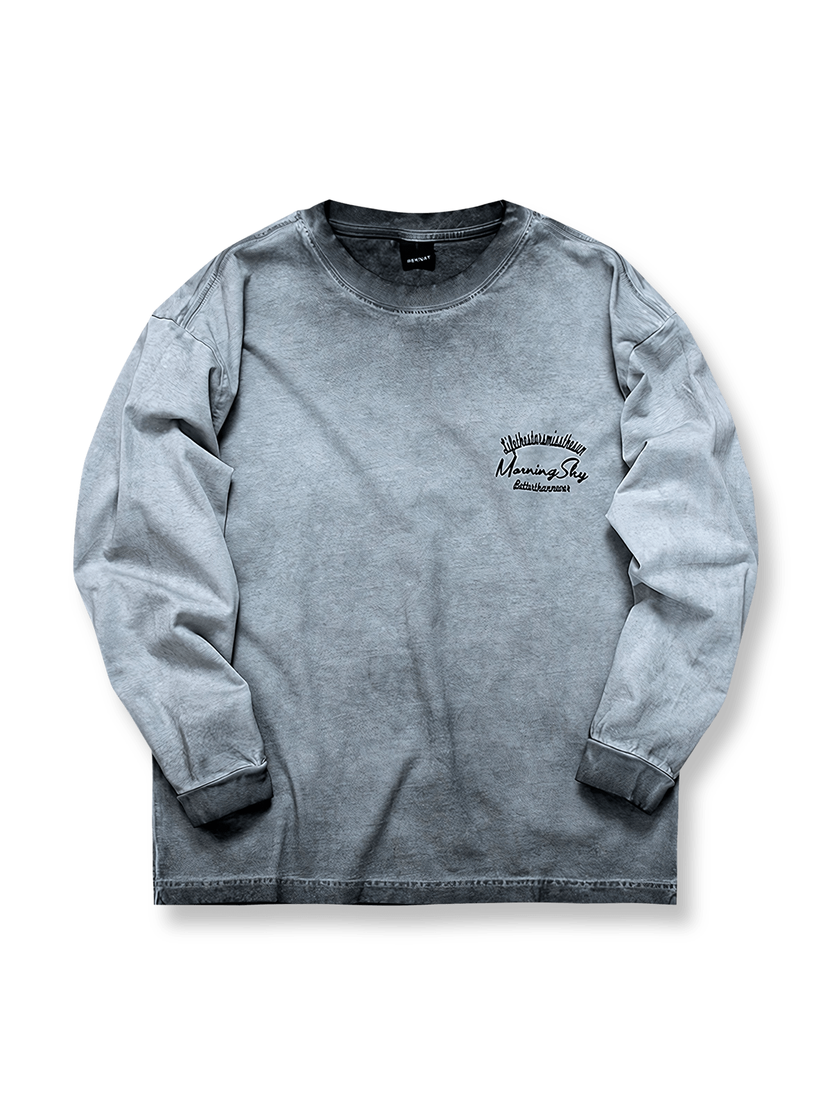 グラデーション アルファベットプリント長袖Tシャツ全体画像