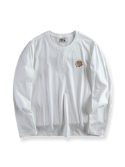 製品画像: インディアン刺繍が施されたコットンロングスリーブTシャツの全体像