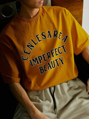 クラシックレトロ 文字プリント Tシャツ