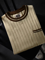 カラーリブニット半袖Tシャツ