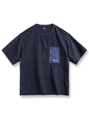 製品画像: アウトドア薄手ポケット切り替え半袖Tシャツ正面図