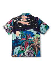 トロピカルナイトハワイアンシャツ ブラックベース