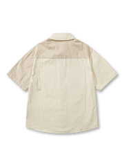 ツートーンパネルクラシックショートスリーブシャツ