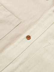 ツートーンパネルクラシックショートスリーブシャツ