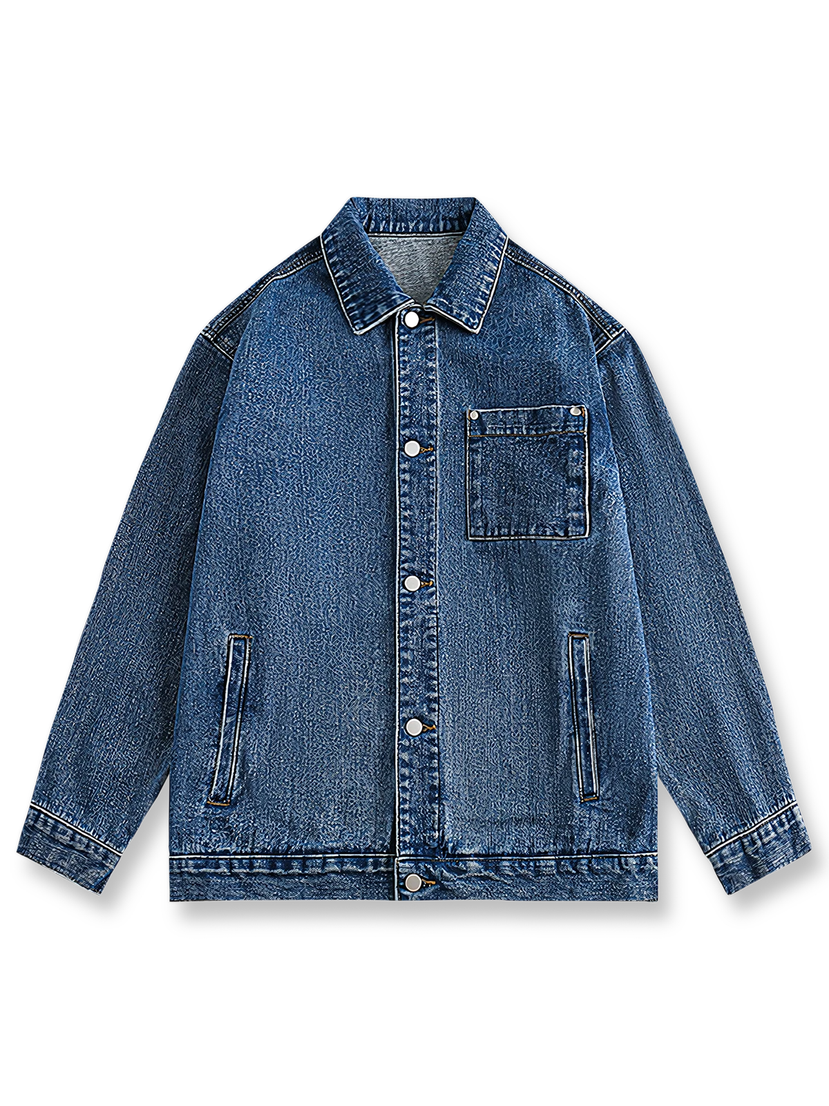 2色 立体ポケット デニムジャケット