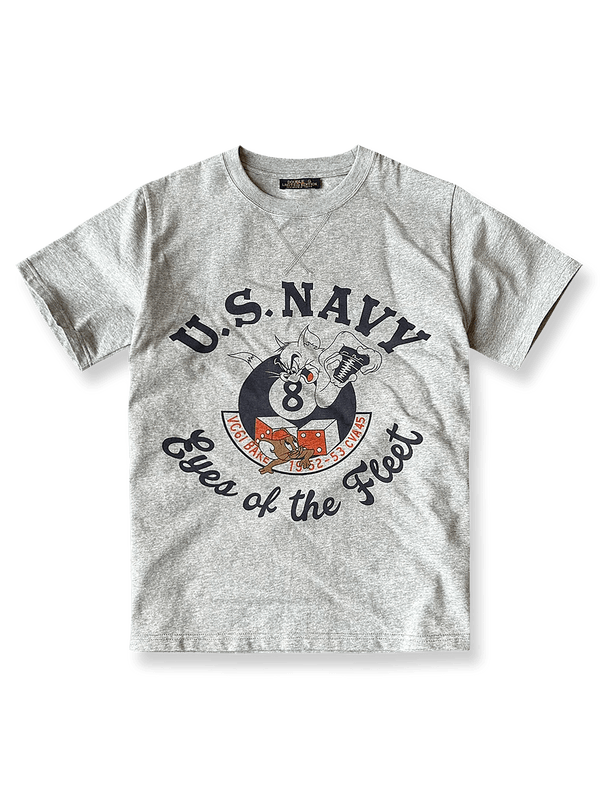 U.S. NAVYとトム＆ジェリープリントが特徴のヴィンテージ風Tシャツ