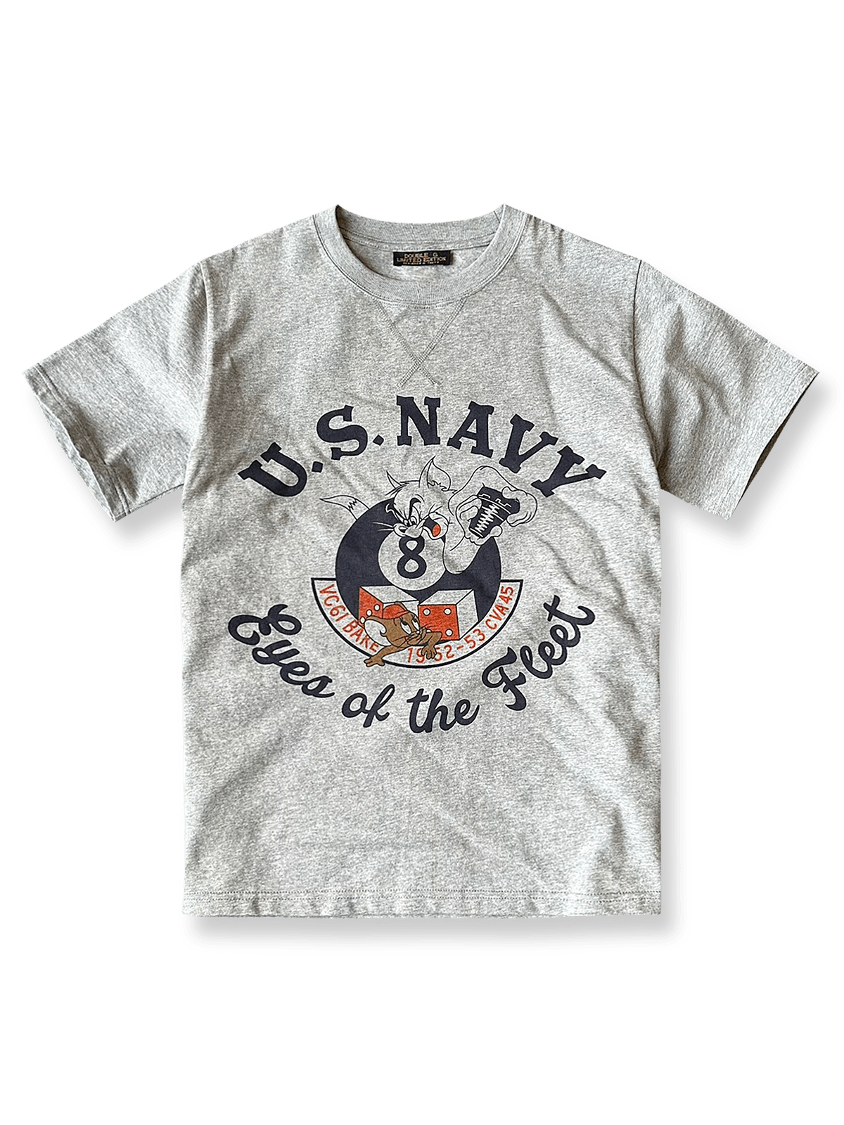 U.S. NAVYとトム＆ジェリープリントが特徴のヴィンテージ風Tシャツ