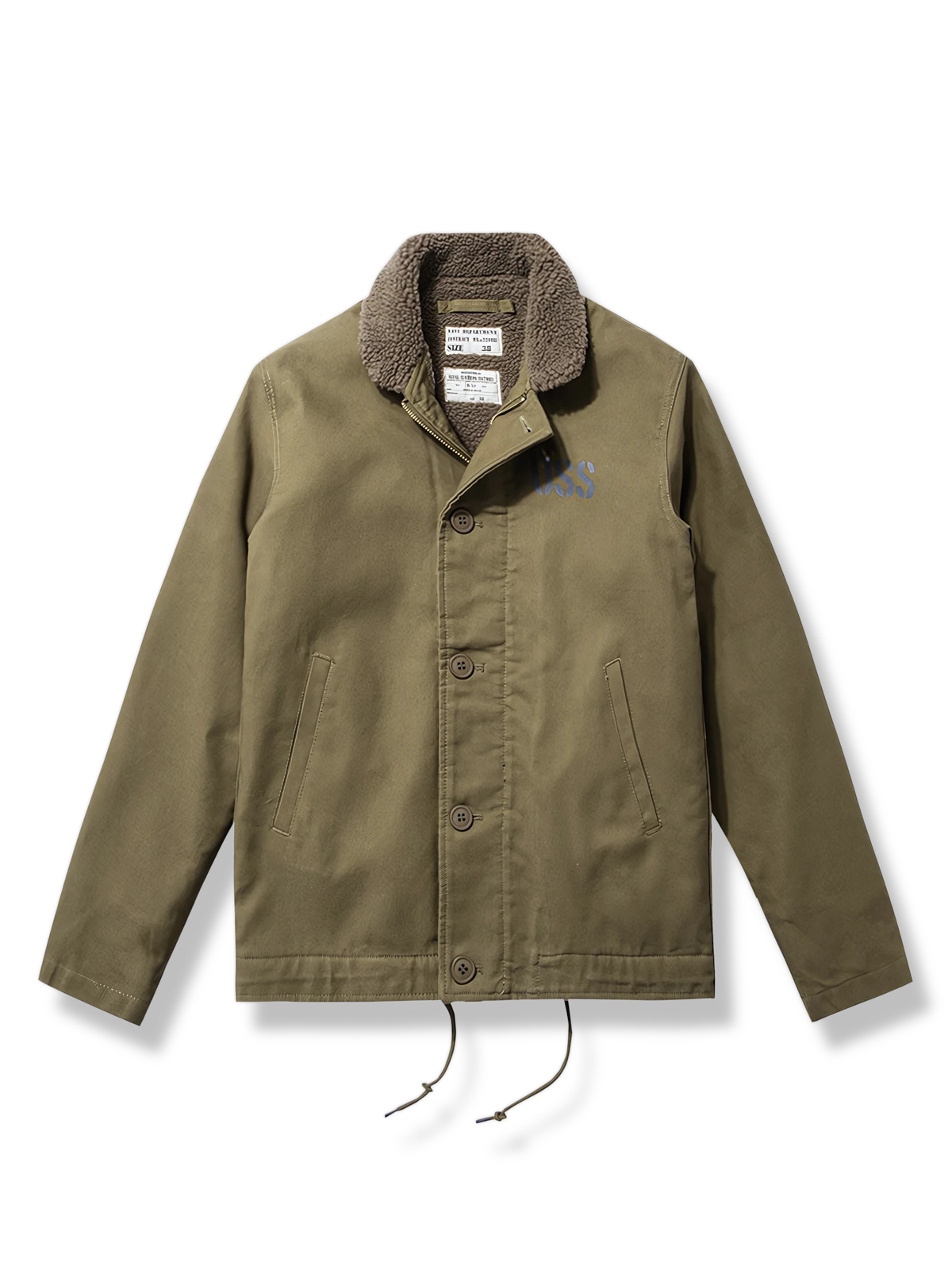 USSロゴ入りコットンキャンバスのN-1デッキジャケット