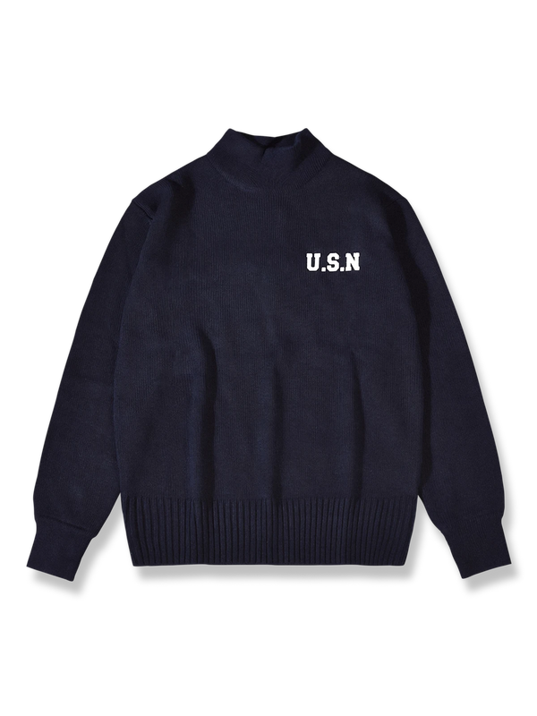 U.S. NAVYスタイルのタートルネックウールセーターの製品イメージ