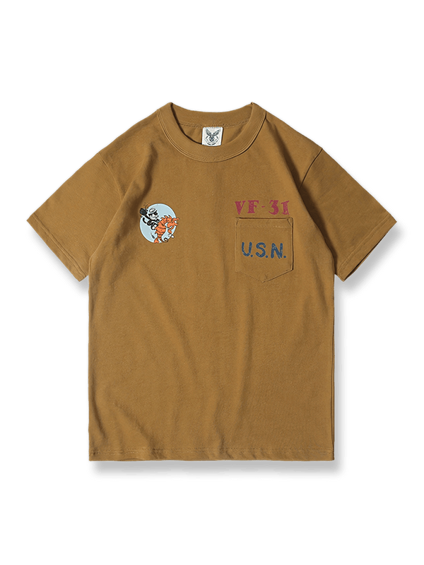 U.S. NAVY VF-31中隊のフィリックス・ザ・キャットポケットTシャツ