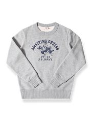 VF-31「Tomcatters」のフィリックス・ザ・キャット刺繍が背面に光る630gコットン製ヘビーウェイトスウェット