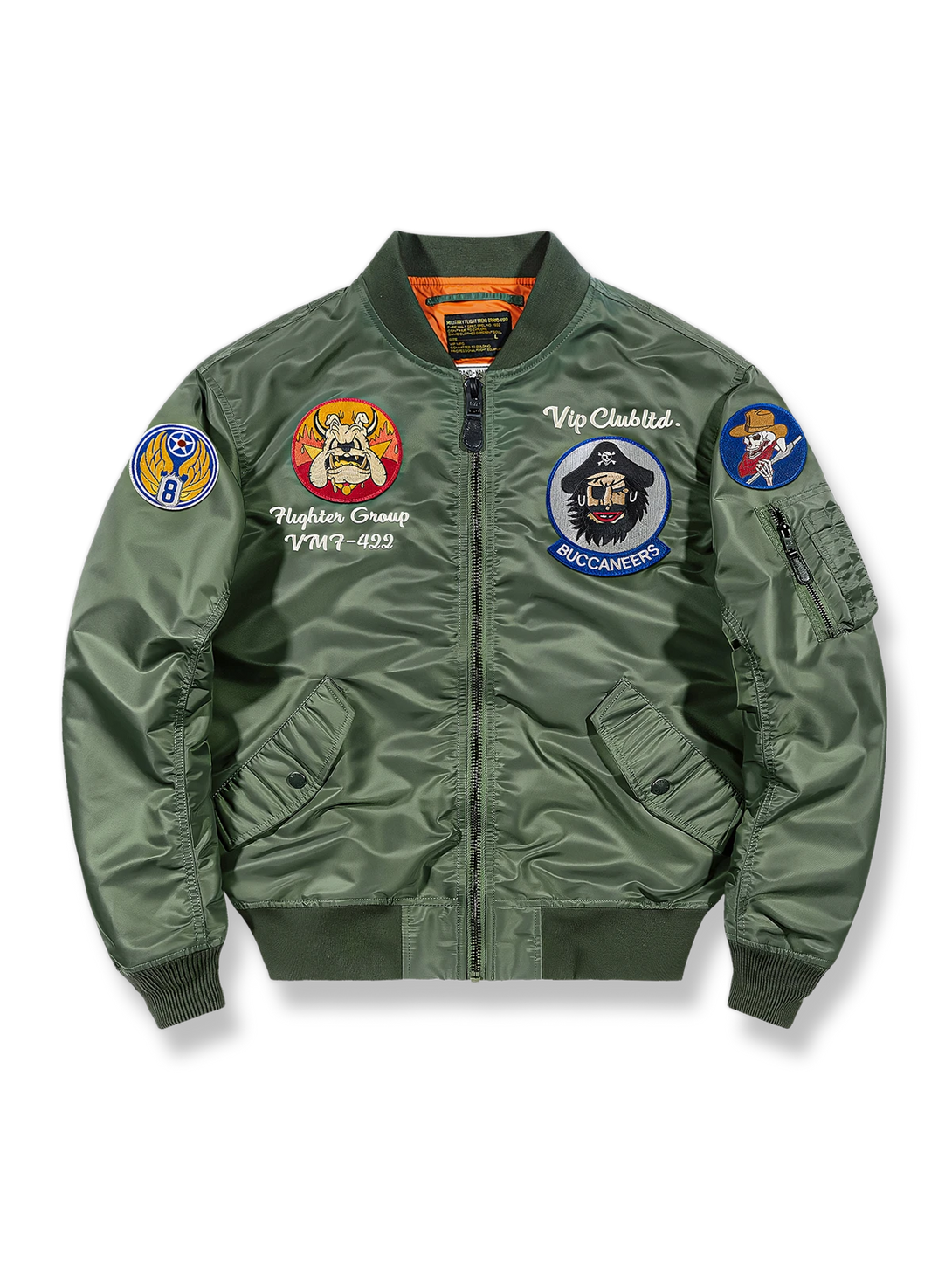 U.S. Air Force戦闘飛行隊刺繍入りMA-1フライトジャケット