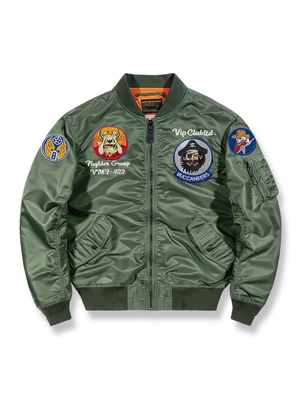 U.S. Air Force戦闘飛行隊刺繍入りMA-1フライトジャケット