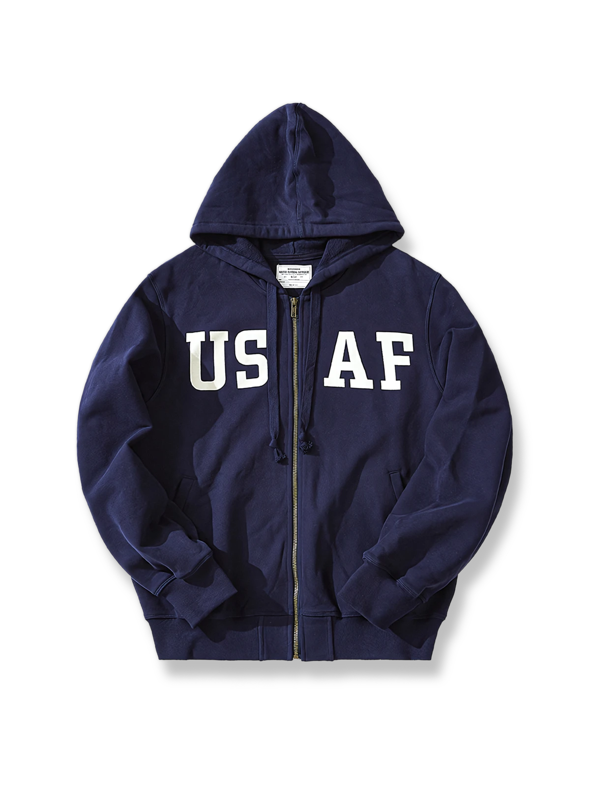 USAFプリント入りフード付きスウェットシャツ