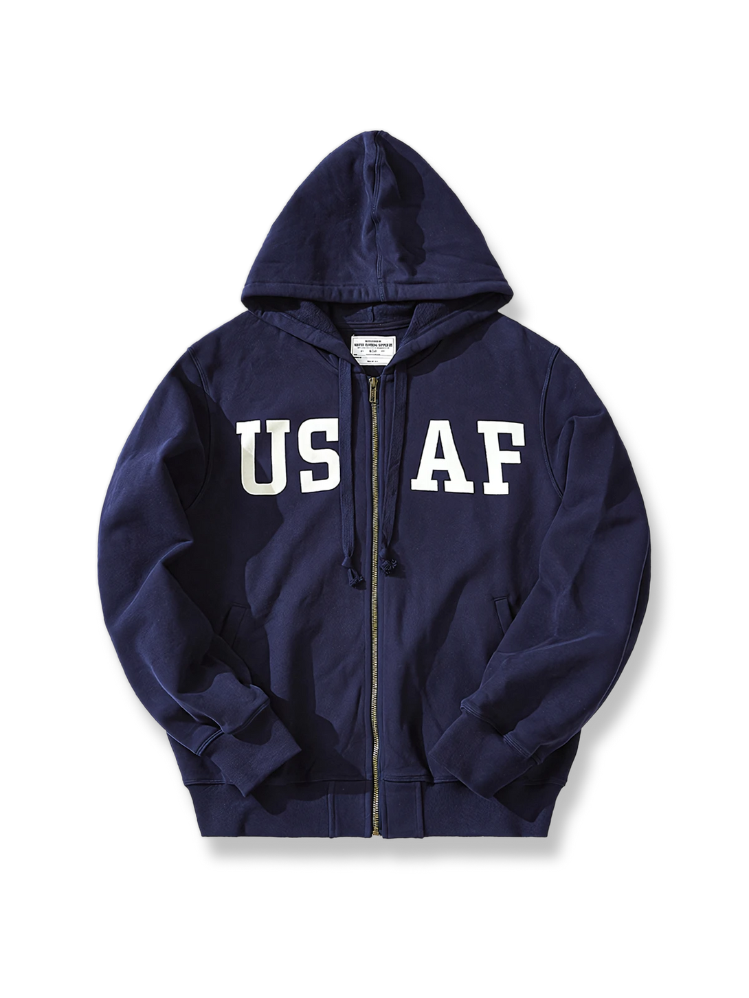 USAFプリント入りフード付きスウェットシャツ